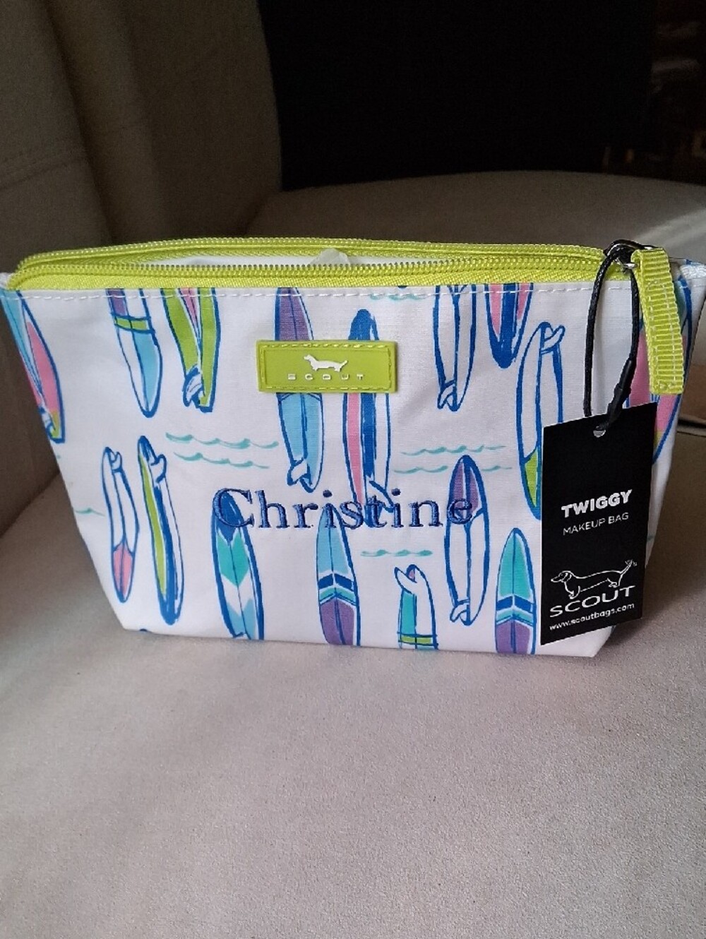 Personalized Surfboard Makeup Bag